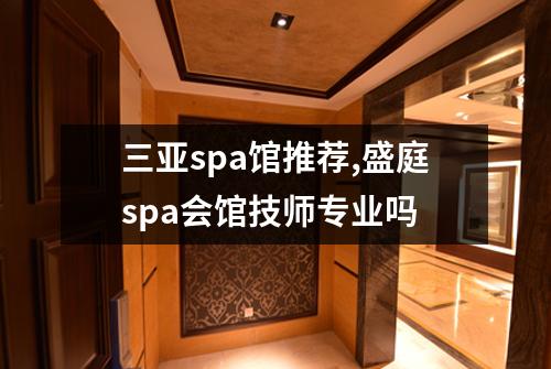 三亚spa馆推荐,盛庭spa会馆技师专业吗
