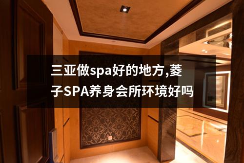 三亚做spa好的地方,菱子SPA养身会所环境好吗